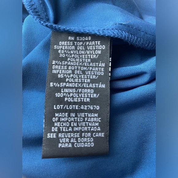 NW Woman Plus Size  16W Peacock Nude Blue  Gown Dress Sequins Sleeveless NWT - Picture 11 of 13